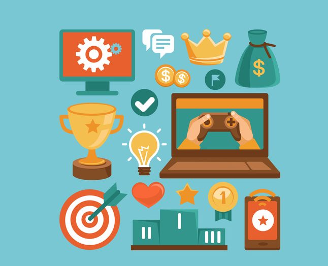 Vector flat concept – gamification