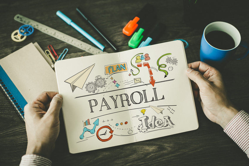 PAYROLL sketch on notebook